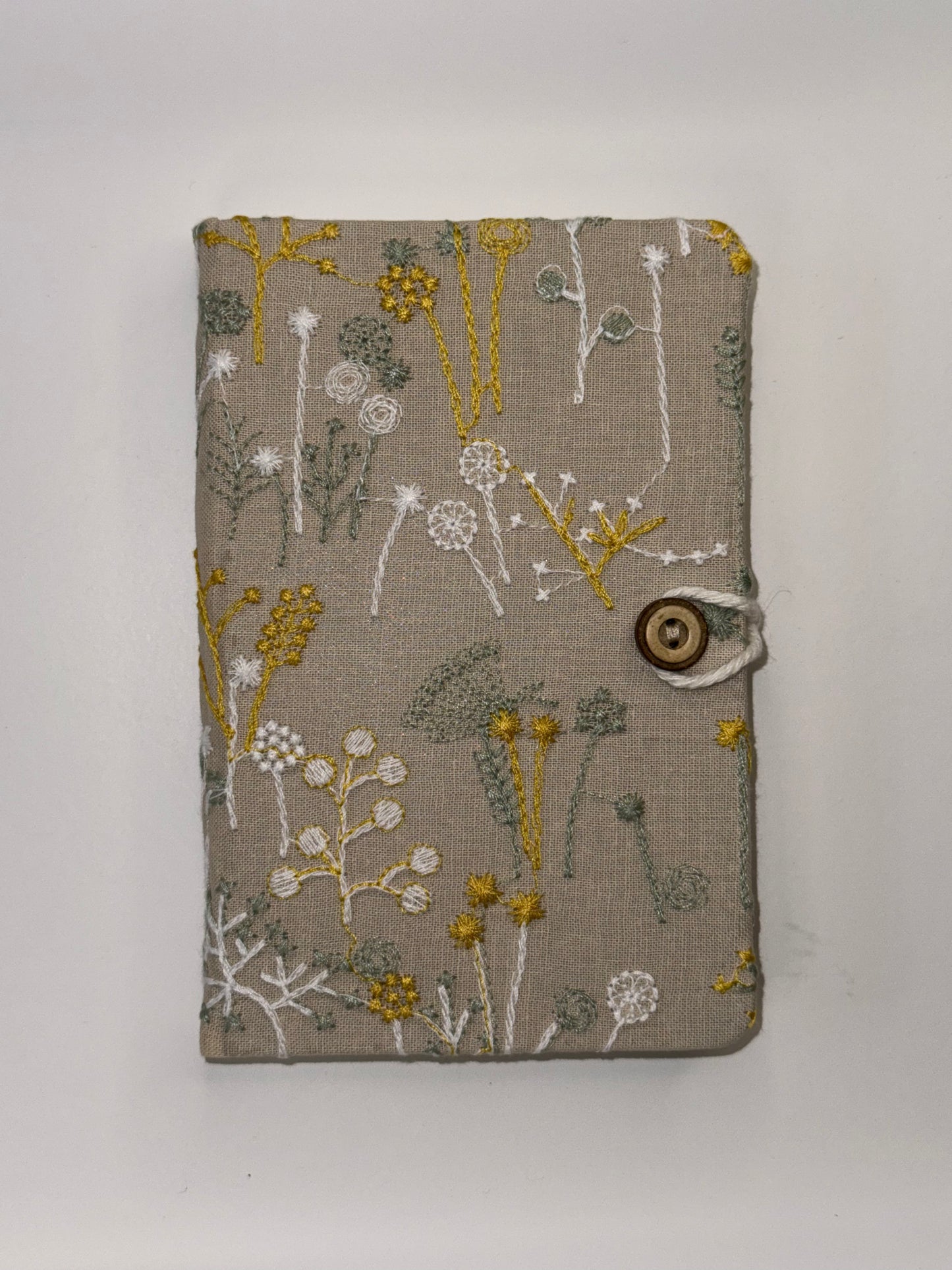 A6 Embroidered Notebook - Yellow Flowers
