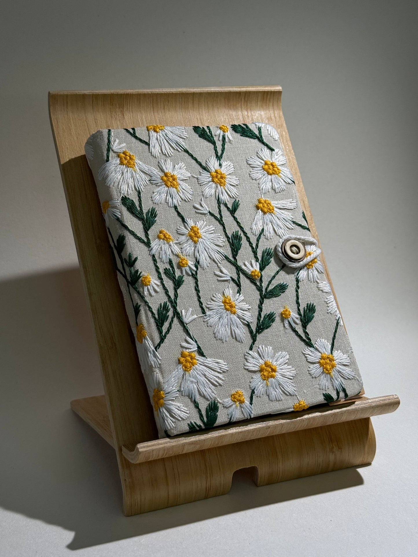 A6 Embroidered Notebook - Daisy Flowers
