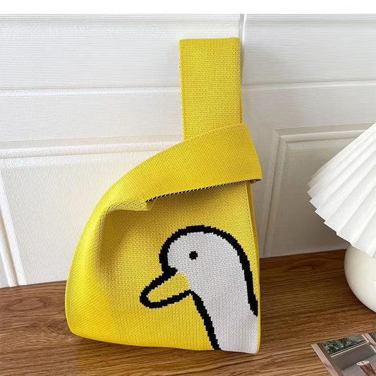 Yellow Duck Knitted Bag