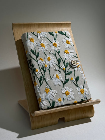 A6 Embroidered Notebook - Daisy Flowers