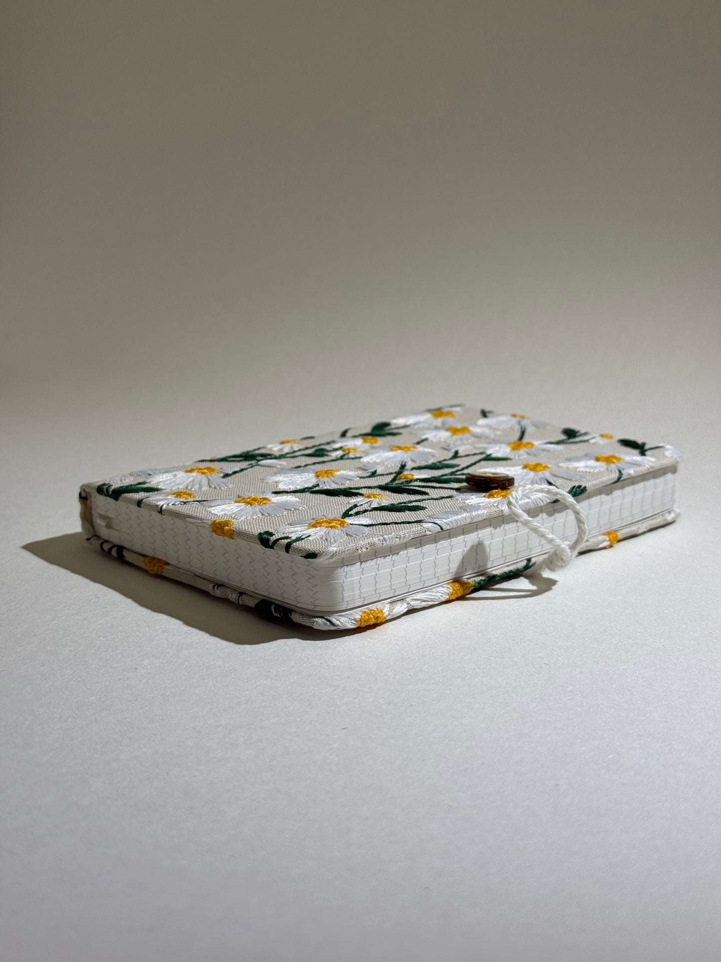 A6 Embroidered Notebook - Daisy Flowers