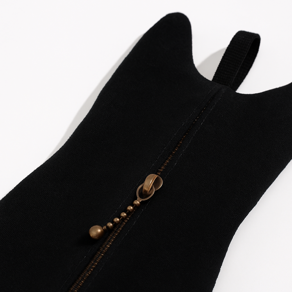 Black Handmade Hugging Cat - Small Bag